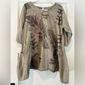 Blue Fish Crossover Tunic in DoveTail